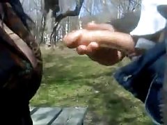 ანიტა Bellini in POV ერთად მამალი თავის უკანა